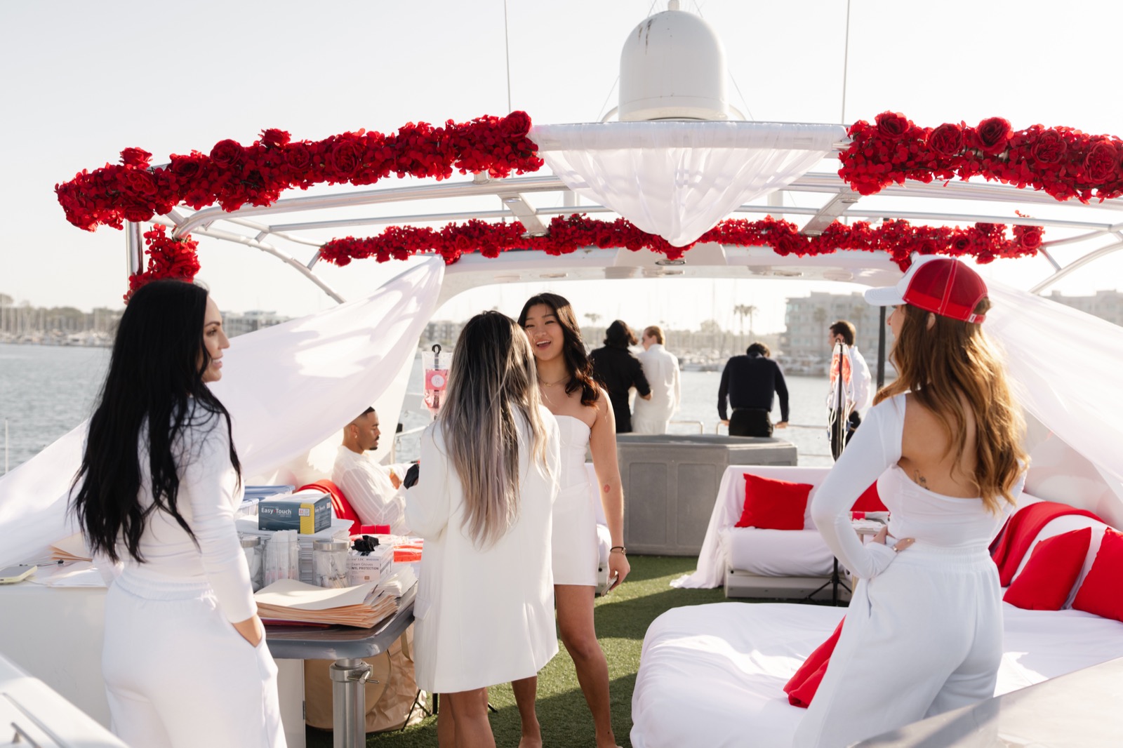 Yacht deck party